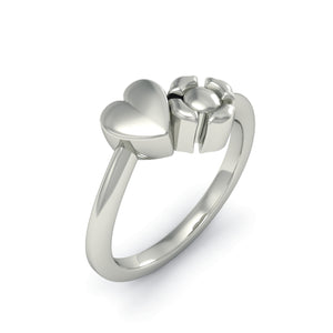 My Heart Belongs to a Firefighter Ring .925 Sterling Silver