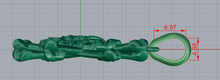 3D PRINTED Customizable Skull & Cross Bones Pendant